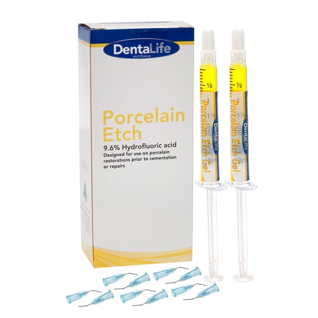 Porcelain Etch - 2 x 2.5ml Syringe Kit