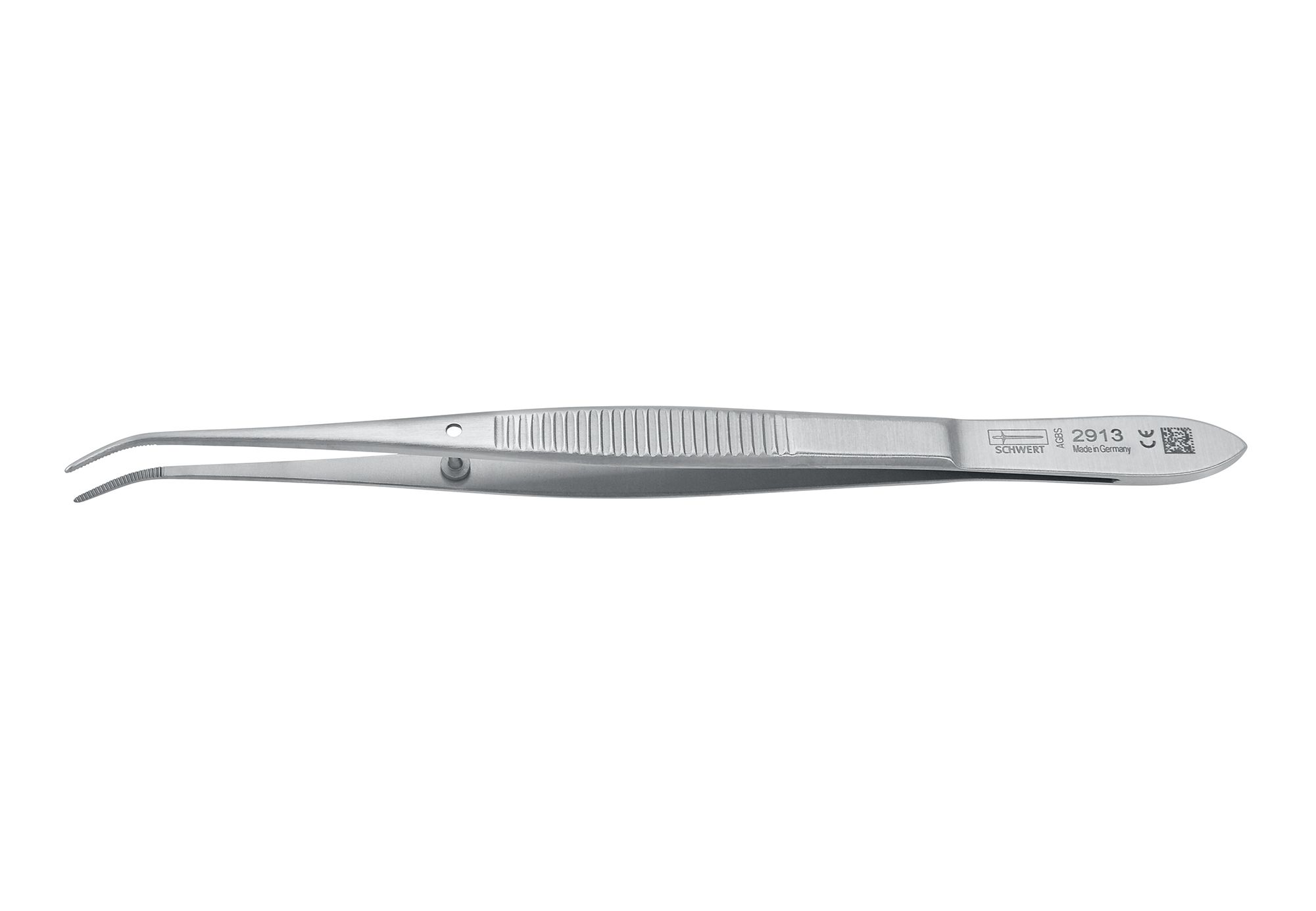 Tweezers Perry Curved Serrated 12.5cm, 2913