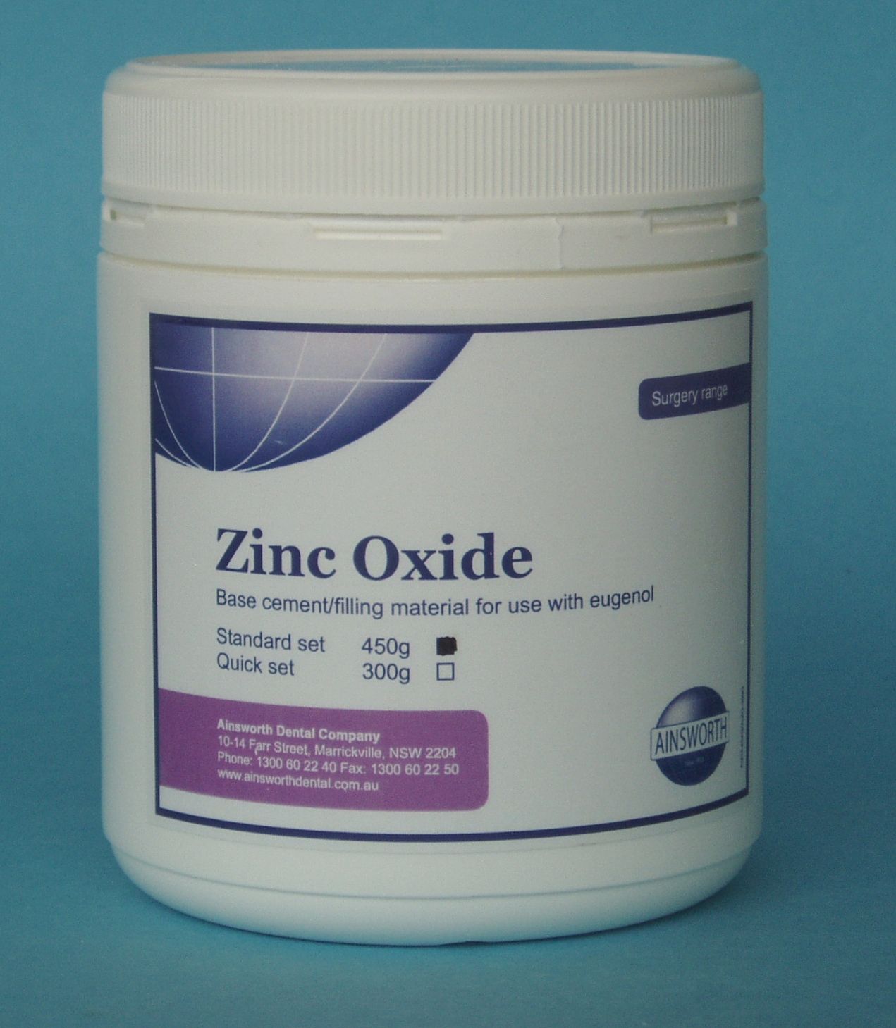 Zinc Oxide Quick Set - 300g Jar