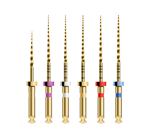 M3 Large Taper Gold NiTi Files 21mm - Pack 6